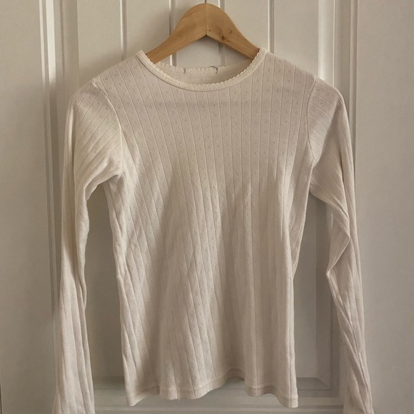 Brandy Melville Tops - Brandy Melville • Leah pointelle longsleeve